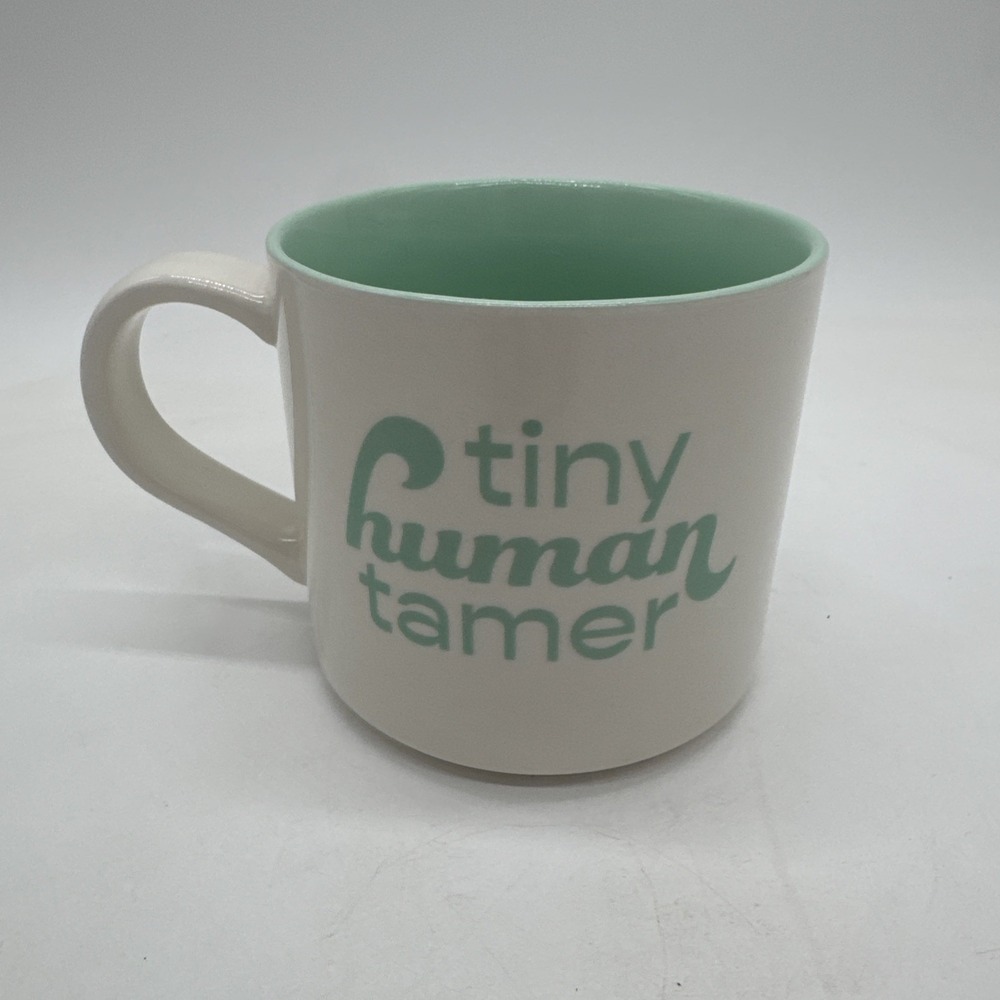 Tiny Human Tamer Stoneware Big Coffee Mug Parker Lane Teacher Gift white